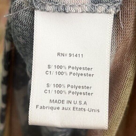 Anthropologie Watercolor Pink Flamingo Dolman Sheer Short Sleeve Top M/L Artsy - Picture 8 of 8